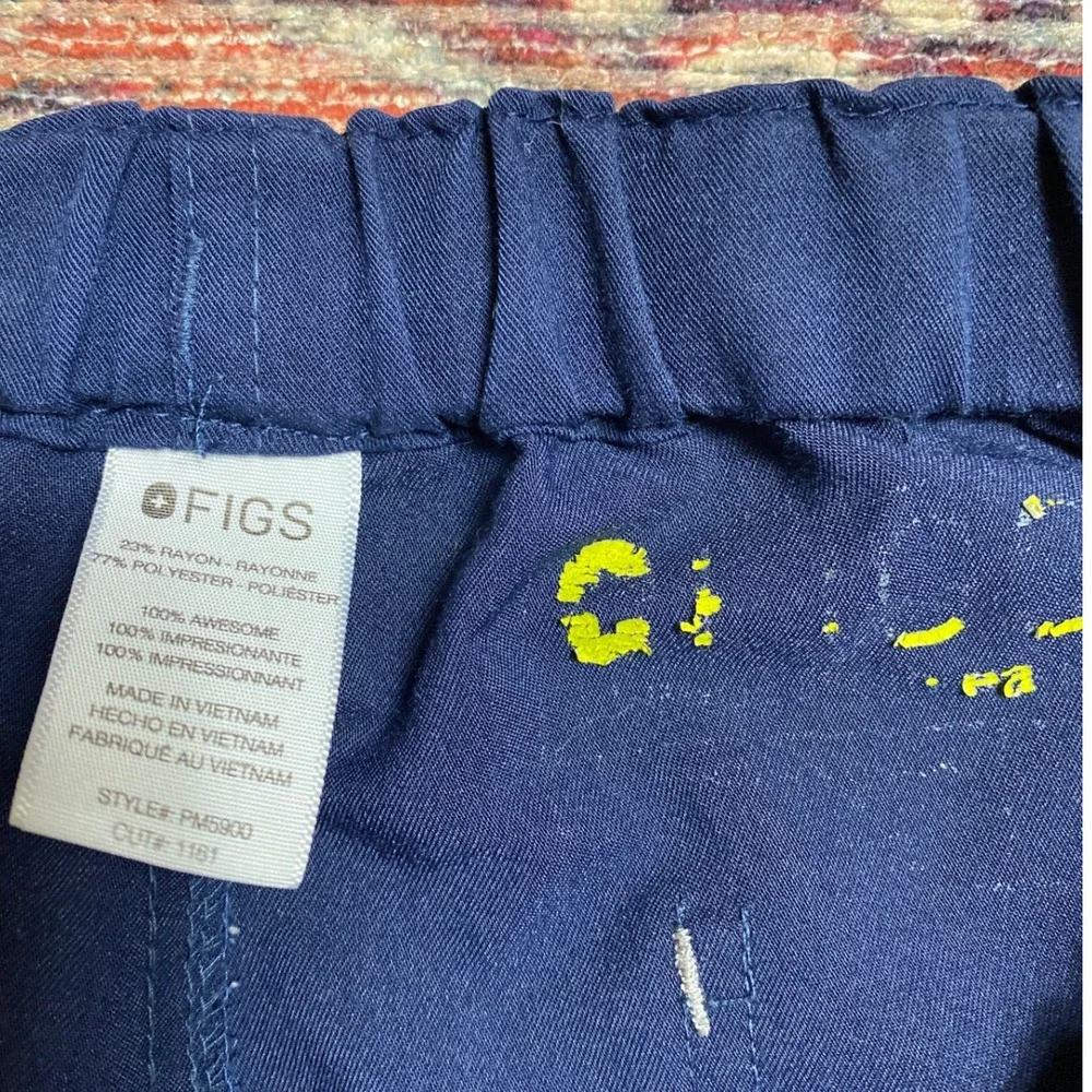 FIGS Leon Two-Pocket Scrub Pants Navy Blue Mens PM5900 Straight Leg‎ Cargo Small